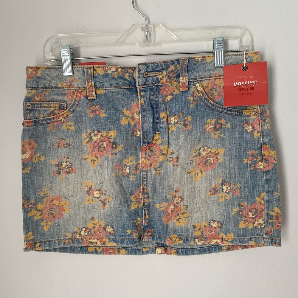 Mossimo Supply & Co. Mini Denim Floral Skirt